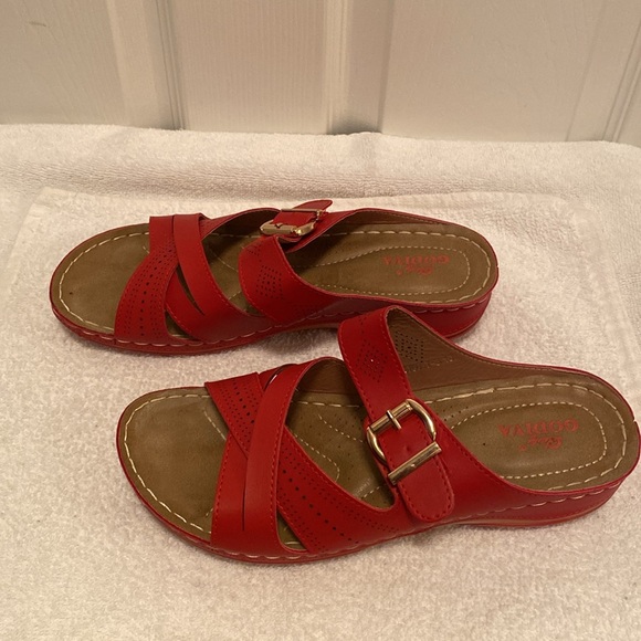 Lady Godiva Red Sandals…size 10 - Picture 2 of 8